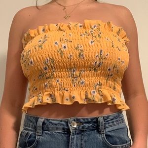 KENDALL & KYLIE Floral Tube Top